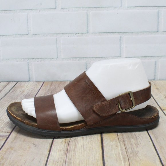 merrell brown leather sandals